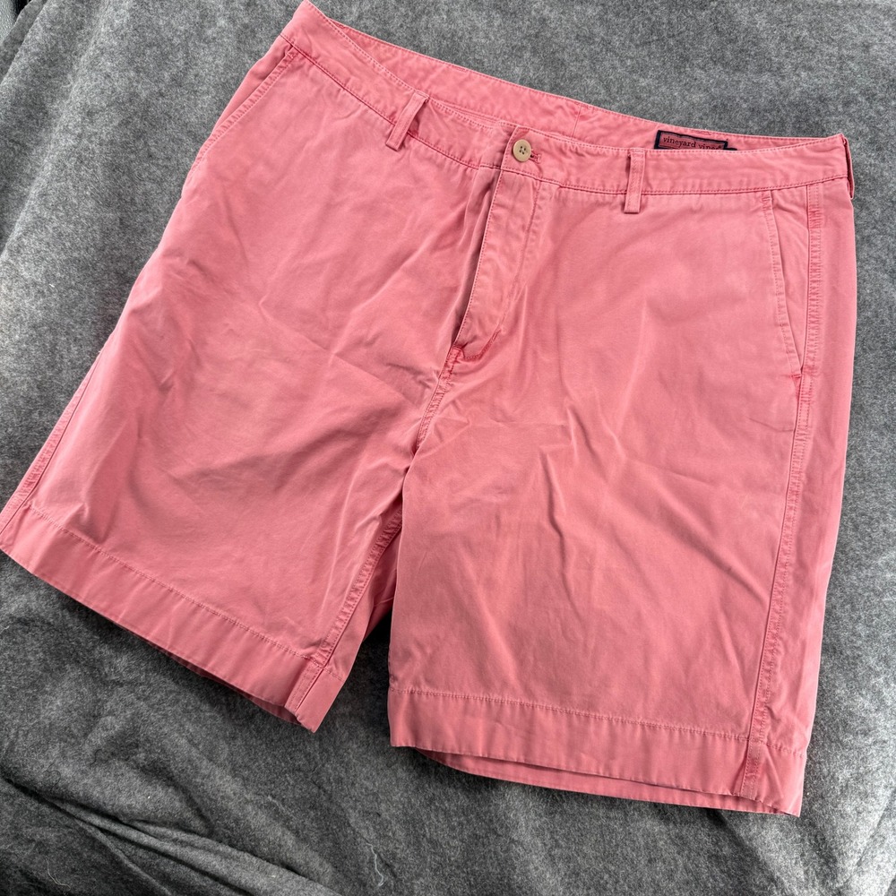 Vineyard Vines Breaker Mens 42 Island Short Pink Chino Classic Fit Cotton Blend